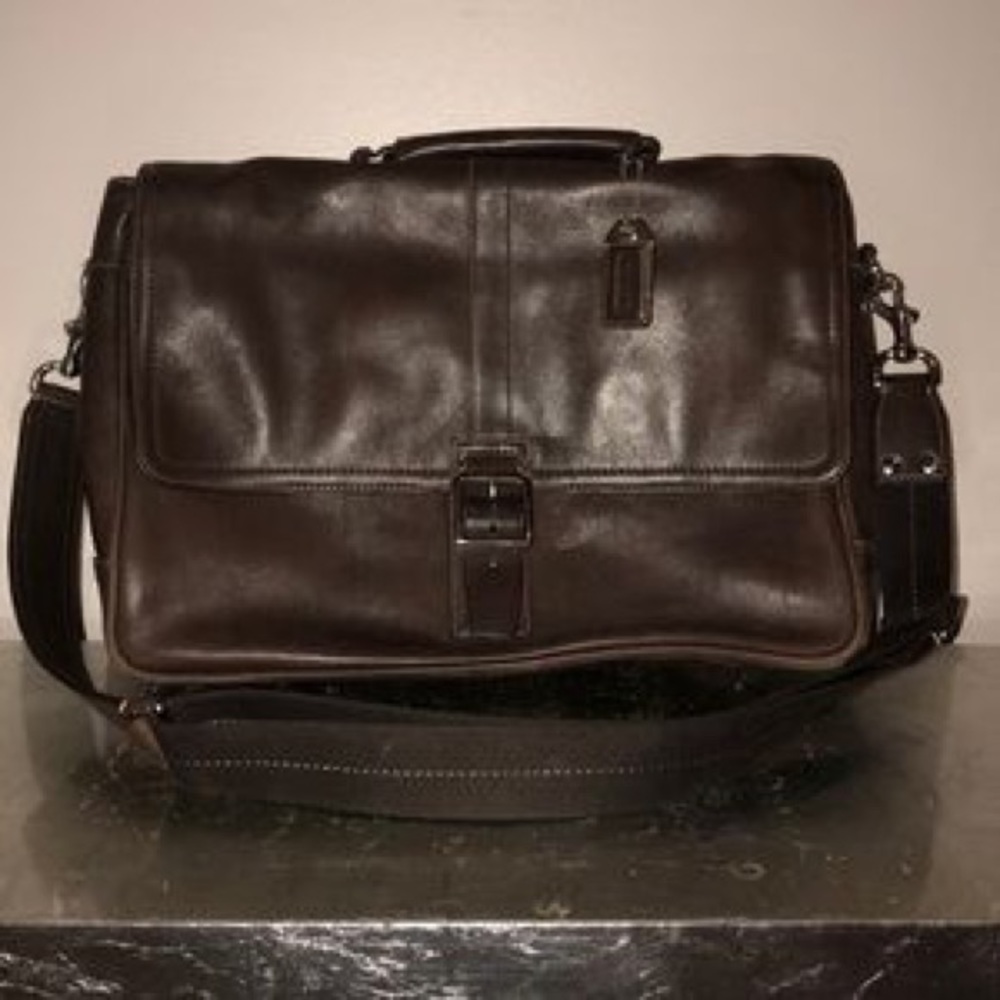 Coach Vintage Brown Leather Messenger Bag